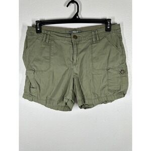 Natural Reflections Shorts Womens 12 Green Cargo Twill Outdoor Hiking Casual